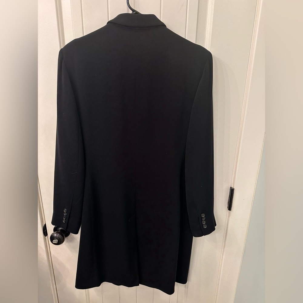 Lauren Ralph Lauren Vintage Long Black Jacket/Blazer sz 14 Runs Small - Picture 2 of 2